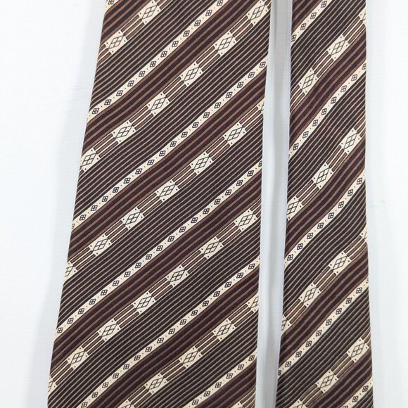 Retro 1970s crepe Silk LANVIN Paris neck tie made in Italy - Picture 9 of 9